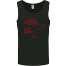 Chinese Zodiac Shengxiao Year of the Rat Mens Vest Tank Top Black