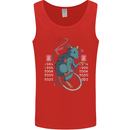 Chinese Zodiac Shengxiao Year of the Rat Mens Vest Tank Top Red