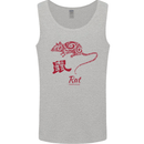 Chinese Zodiac Shengxiao Year of the Rat Mens Vest Tank Top Sports Grey