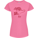 Chinese Zodiac Shengxiao Year of the Rat Womens Petite Cut T-Shirt Azalea