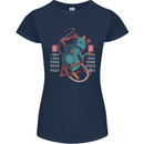 Chinese Zodiac Shengxiao Year of the Rat Womens Petite Cut T-Shirt Navy Blue