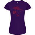 Chinese Zodiac Shengxiao Year of the Rat Womens Petite Cut T-Shirt Purple