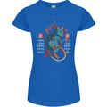 Chinese Zodiac Shengxiao Year of the Rat Womens Petite Cut T-Shirt Royal Blue