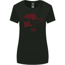 Chinese Zodiac Shengxiao Year of the Rat Womens Wider Cut T-Shirt Black