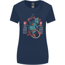 Chinese Zodiac Shengxiao Year of the Rat Womens Wider Cut T-Shirt Navy Blue