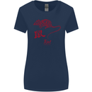 Chinese Zodiac Shengxiao Year of the Rat Womens Wider Cut T-Shirt Navy Blue