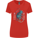 Chinese Zodiac Shengxiao Year of the Rat Womens Wider Cut T-Shirt Red