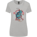 Chinese Zodiac Shengxiao Year of the Rat Womens Wider Cut T-Shirt Sports Grey
