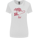 Chinese Zodiac Shengxiao Year of the Rat Womens Wider Cut T-Shirt White