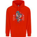 Chinese Zodiac Shengxiao Year of the Snake Childrens Kids Hoodie Bright Red