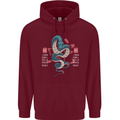 Chinese Zodiac Shengxiao Year of the Snake Childrens Kids Hoodie Maroon