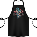 Chinese Zodiac Shengxiao Year of the Snake Cotton Apron 100% Organic Black