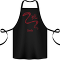 Chinese Zodiac Shengxiao Year of the Snake Cotton Apron 100% Organic Black