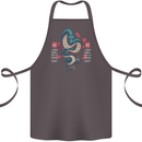 Chinese Zodiac Shengxiao Year of the Snake Cotton Apron 100% Organic Dark Grey
