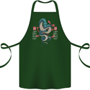 Chinese Zodiac Shengxiao Year of the Snake Cotton Apron 100% Organic Forest Green