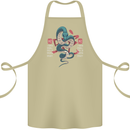 Chinese Zodiac Shengxiao Year of the Snake Cotton Apron 100% Organic Khaki
