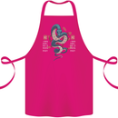 Chinese Zodiac Shengxiao Year of the Snake Cotton Apron 100% Organic Pink