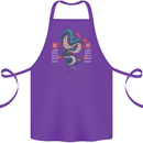 Chinese Zodiac Shengxiao Year of the Snake Cotton Apron 100% Organic Purple