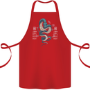 Chinese Zodiac Shengxiao Year of the Snake Cotton Apron 100% Organic Red