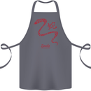 Chinese Zodiac Shengxiao Year of the Snake Cotton Apron 100% Organic Steel