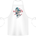 Chinese Zodiac Shengxiao Year of the Snake Cotton Apron 100% Organic White
