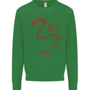 Chinese Zodiac Shengxiao Year of the Snake Kids Sweatshirt Jumper Irish Green