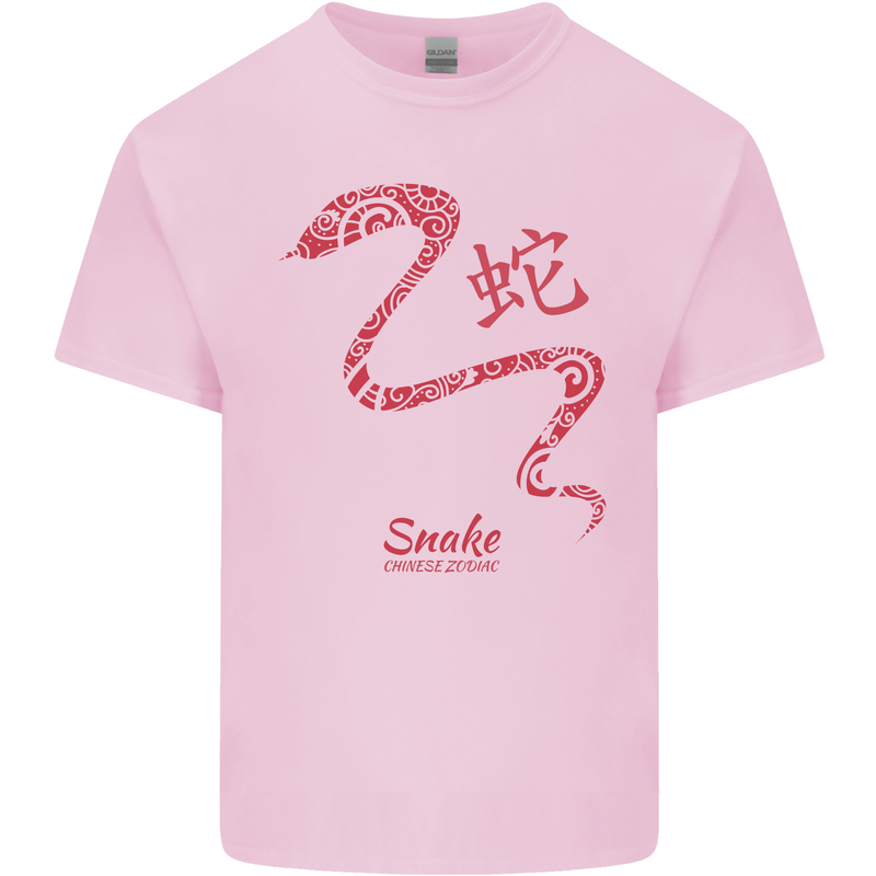 Chinese Zodiac Shengxiao Year of the Snake Kids T-Shirt Childrens Light Pink