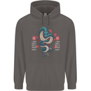 Chinese Zodiac Shengxiao Year of the Snake Mens 80% Cotton Hoodie Charcoal
