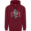 Chinese Zodiac Shengxiao Year of the Snake Mens 80% Cotton Hoodie Maroon