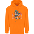 Chinese Zodiac Shengxiao Year of the Snake Mens 80% Cotton Hoodie Orange