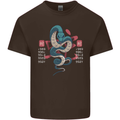 Chinese Zodiac Shengxiao Year of the Snake Mens Cotton T-Shirt Tee Top Dark Chocolate