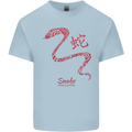 Chinese Zodiac Shengxiao Year of the Snake Mens Cotton T-Shirt Tee Top Light Blue