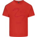 Chinese Zodiac Shengxiao Year of the Snake Mens Cotton T-Shirt Tee Top Red
