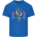 Chinese Zodiac Shengxiao Year of the Snake Mens Cotton T-Shirt Tee Top Royal Blue