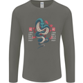 Chinese Zodiac Shengxiao Year of the Snake Mens Long Sleeve T-Shirt Charcoal