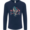 Chinese Zodiac Shengxiao Year of the Snake Mens Long Sleeve T-Shirt Navy Blue