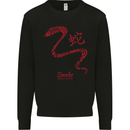Chinese Zodiac Shengxiao Year of the Snake Mens Sweatshirt Jumper Black