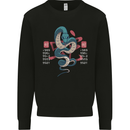 Chinese Zodiac Shengxiao Year of the Snake Mens Sweatshirt Jumper Black