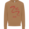 Chinese Zodiac Shengxiao Year of the Snake Mens Sweatshirt Jumper Caramel Latte