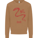 Chinese Zodiac Shengxiao Year of the Snake Mens Sweatshirt Jumper Caramel Latte