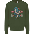 Chinese Zodiac Shengxiao Year of the Snake Mens Sweatshirt Jumper Forest Green