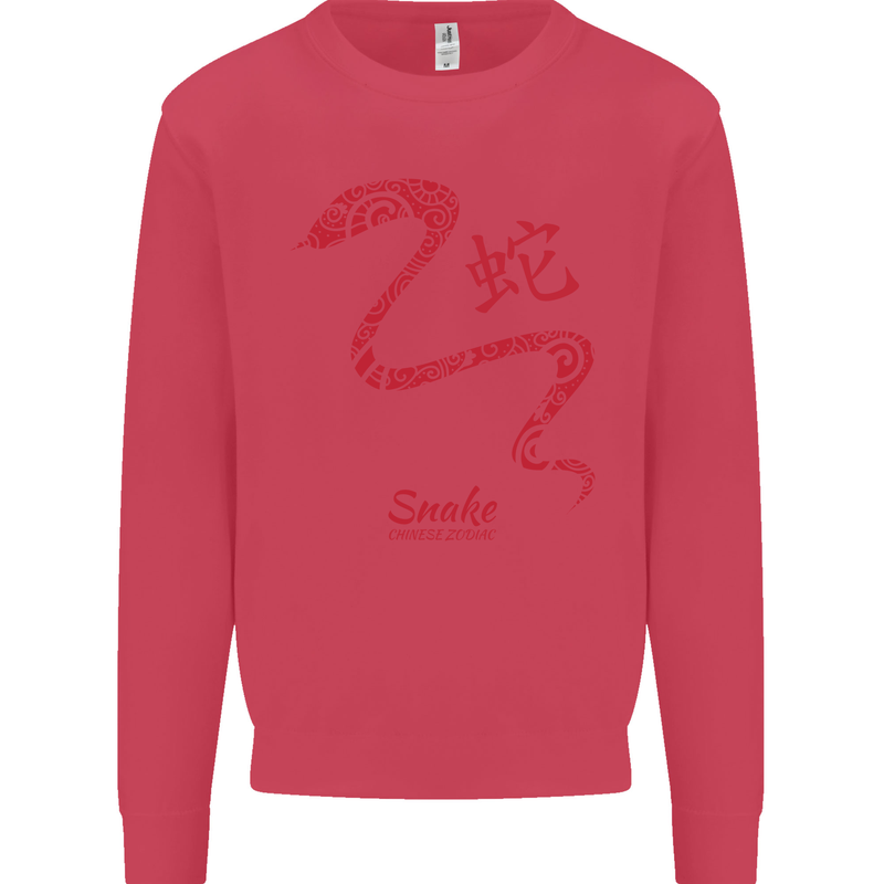 Chinese Zodiac Shengxiao Year of the Snake Mens Sweatshirt Jumper Heliconia