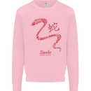 Chinese Zodiac Shengxiao Year of the Snake Mens Sweatshirt Jumper Light Pink