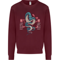 Chinese Zodiac Shengxiao Year of the Snake Mens Sweatshirt Jumper Maroon