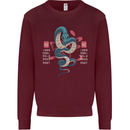 Chinese Zodiac Shengxiao Year of the Snake Mens Sweatshirt Jumper Maroon