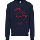 Chinese Zodiac Shengxiao Year of the Snake Mens Sweatshirt Jumper Navy Blue