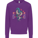 Chinese Zodiac Shengxiao Year of the Snake Mens Sweatshirt Jumper Purple