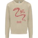 Chinese Zodiac Shengxiao Year of the Snake Mens Sweatshirt Jumper Sand