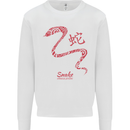 Chinese Zodiac Shengxiao Year of the Snake Mens Sweatshirt Jumper White