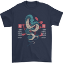 Chinese Zodiac Shengxiao Year of the Snake Mens T-Shirt Cotton Gildan Navy Blue